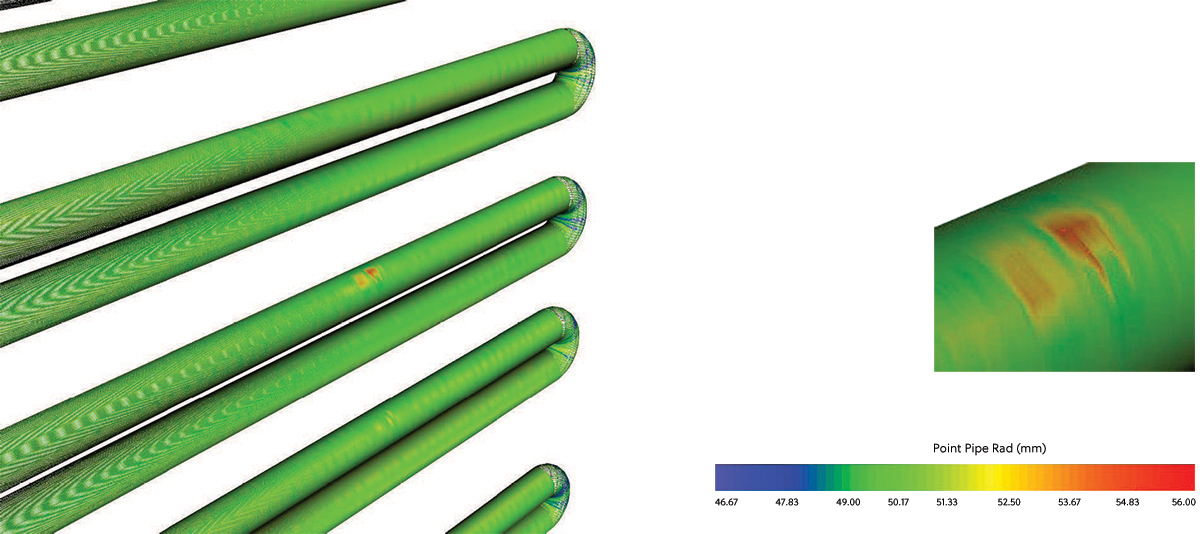 Internal Diameter 3D C-scan Caustic Gouging 