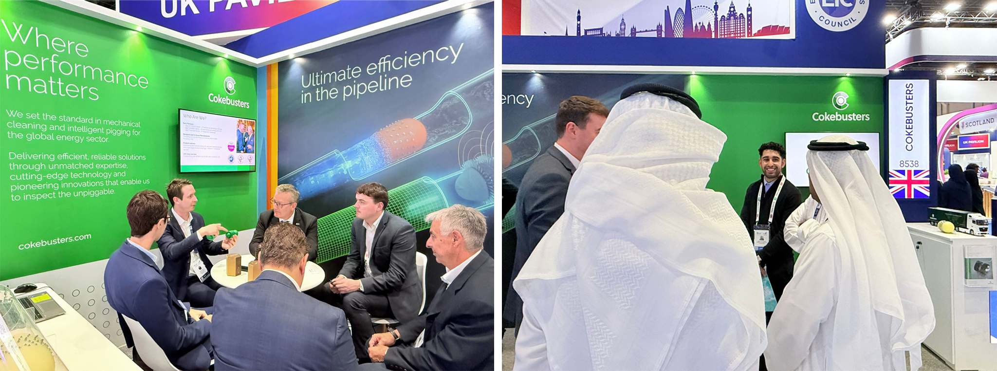cokebusters team exhibits at adipec 2025