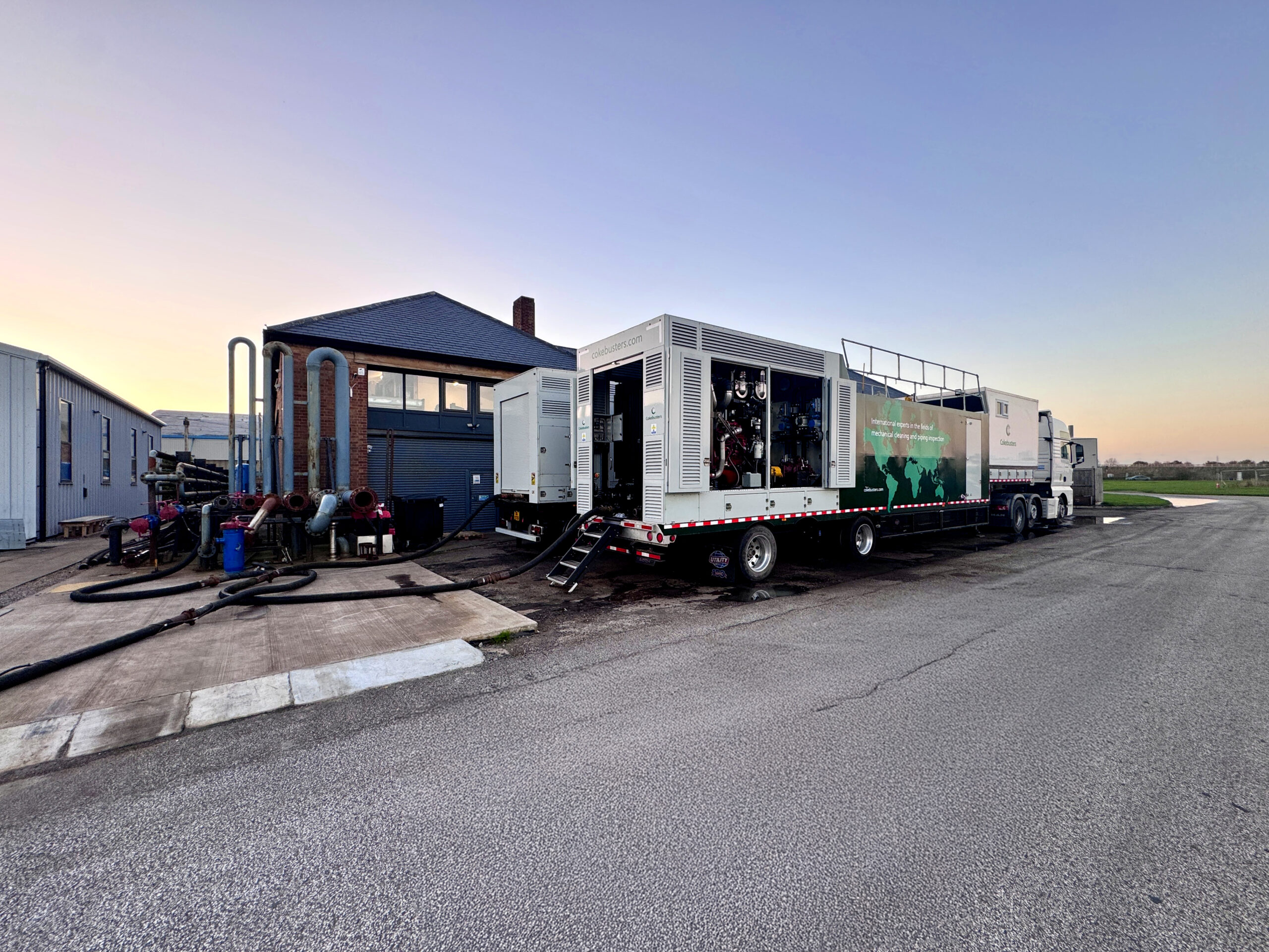 Cokebusters Double Pumping Unit leaves UK Technology Centre for Houston Texas