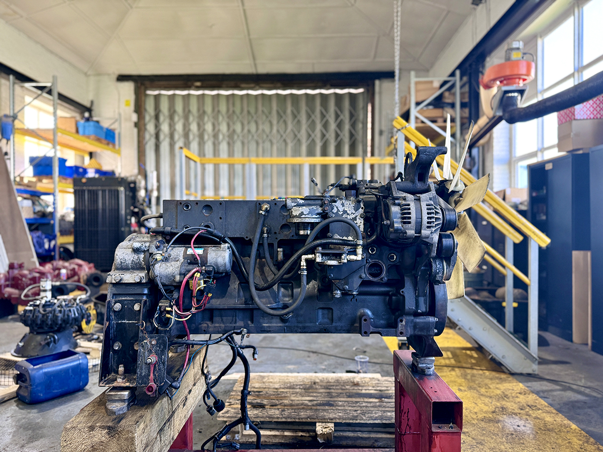 Cokebusters mechanical engineers strip and clean Double Pumping Unit engine in machine refurbishment at Technology Centre