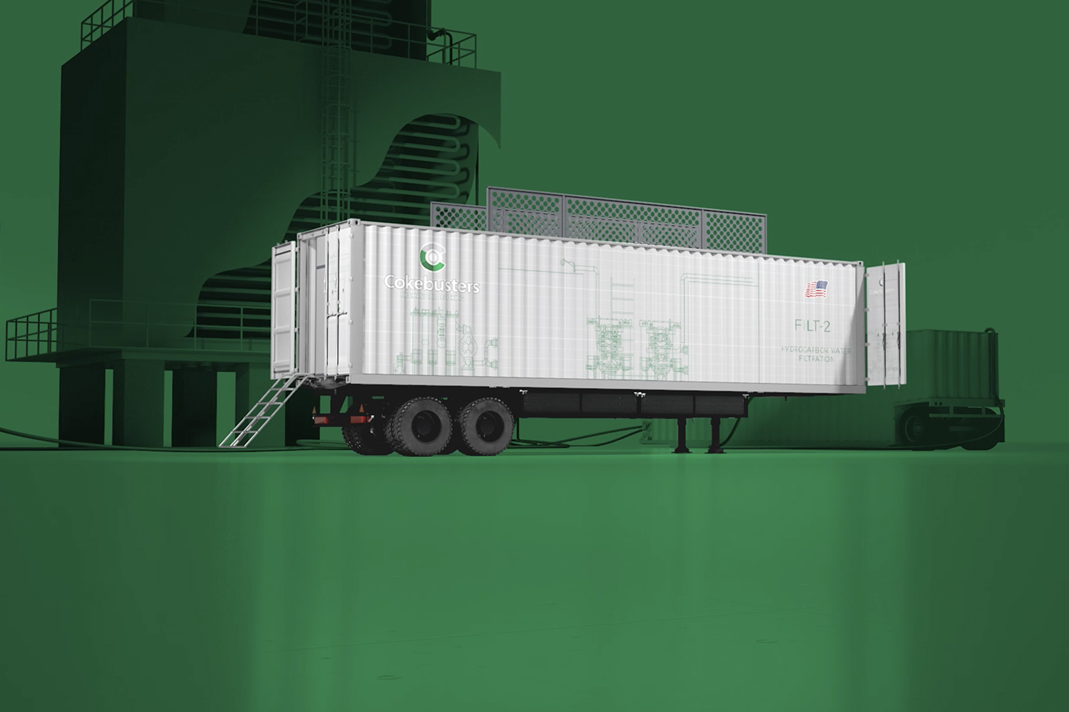cokebusters water filtration unit operating in oil refineries across the United States to reduce water waste and minimise any negative environmental impact